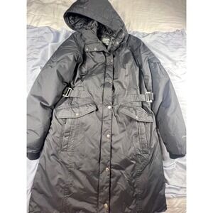 Eddie Bauer Weatheredge Down Insulated Parka Black Hooded Women's M